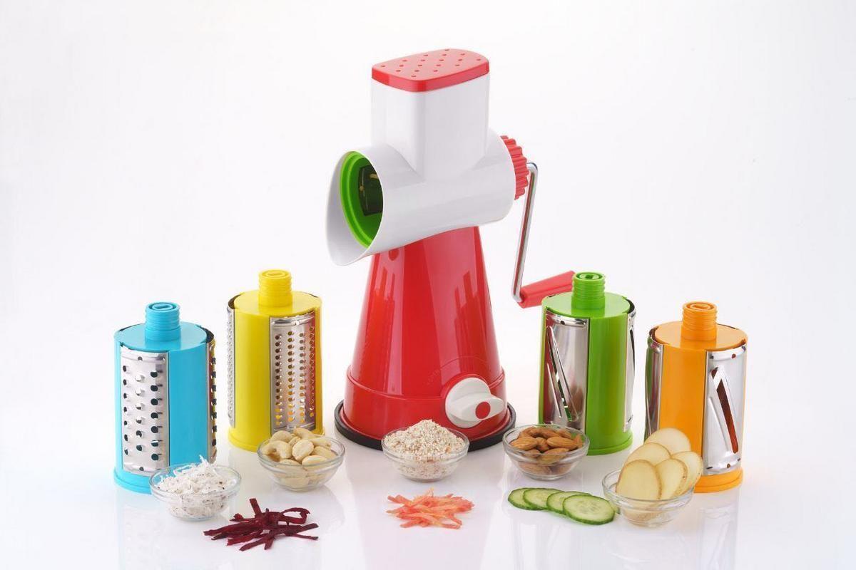 Rotary Drum Vegetable Grater & Slicer