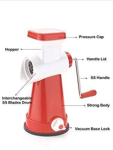 Rotary Drum Vegetable Grater & Slicer