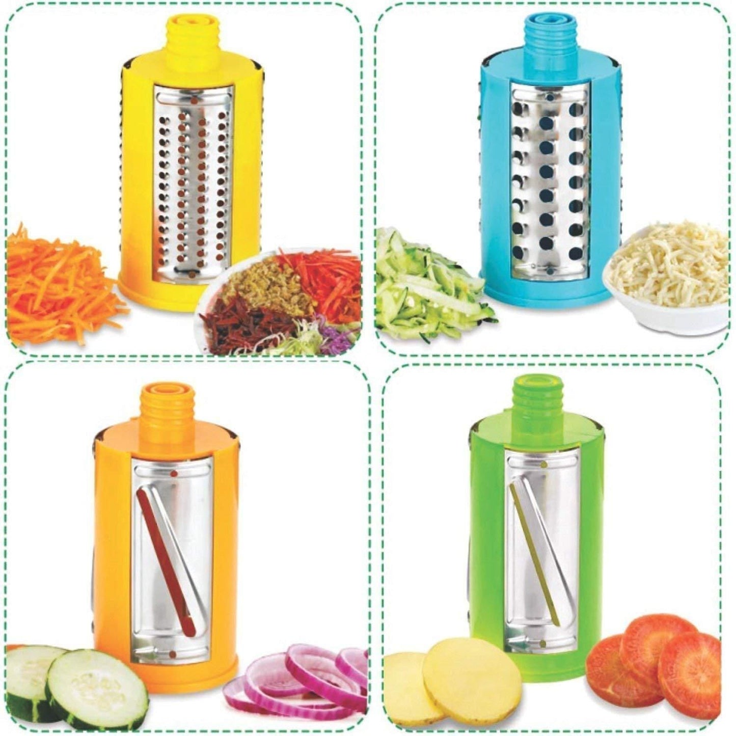 Rotary Drum Vegetable Grater & Slicer