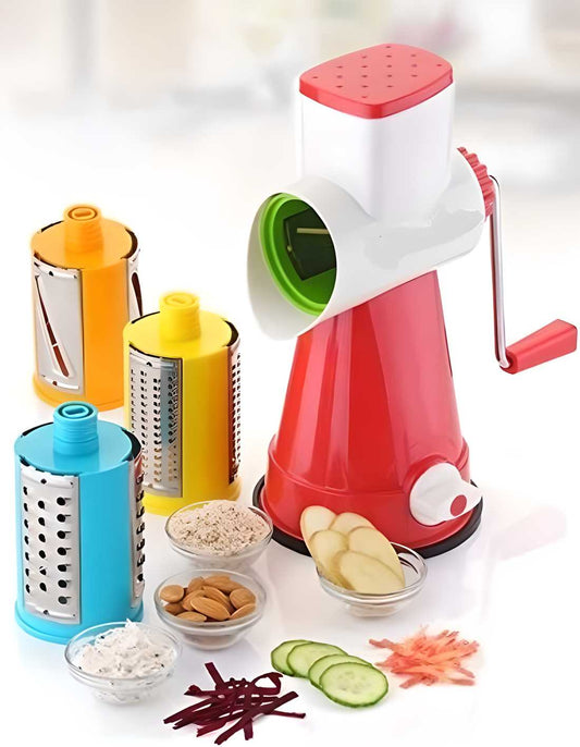 Rotary Drum Vegetable Grater & Slicer